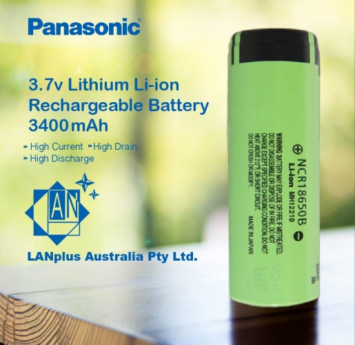 1x Panasonic NCR 18650B Rechargeable Battery 3400mAh 3.7v Lithium Li-ion Flat ToP