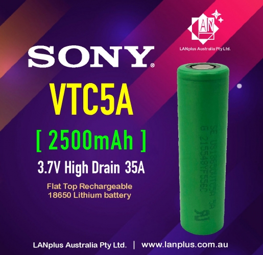 Sony US18650 VTC5a > VTC5 2500mAh 35Amp HIGH CURRENT Rechargeable Battery