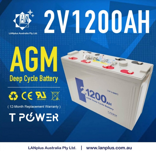NEW 2V 1200AH Sealed AGM Deep Cycle Maintenance free Solar Battery UPS Storage
