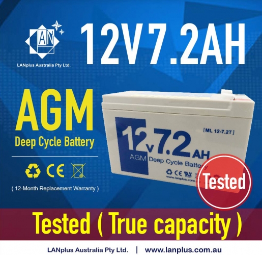 Brand new 12V 7.2AH 7ah AGM Deep cycle Sealed Lead Acid Battery size as 12v 9ah