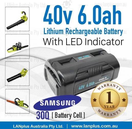 40V 6.0Ah Lithium Battery For Ryobi BPL3626 BPL3626D BPL3640 BPL3640D BPL3626