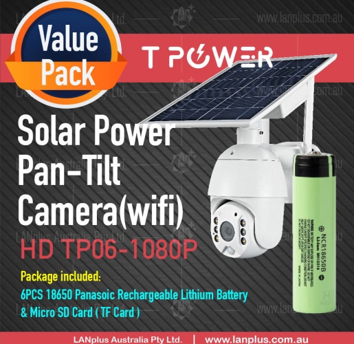 Wireless HD 1080P Pan Tilt WIFI Solar Panel Security Camera Outdoor WIFI camera W Panasonic 3400mAh battery