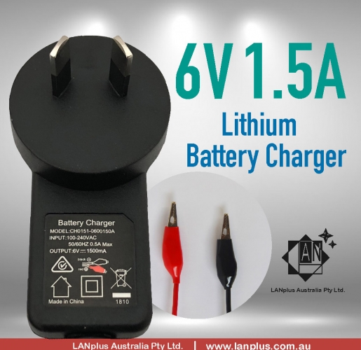 6V 1.5A Sealed Lead Acid Battery Charger for 6V 4AH 5AH 4.5AH 7AH 9AH 12AH 4.0